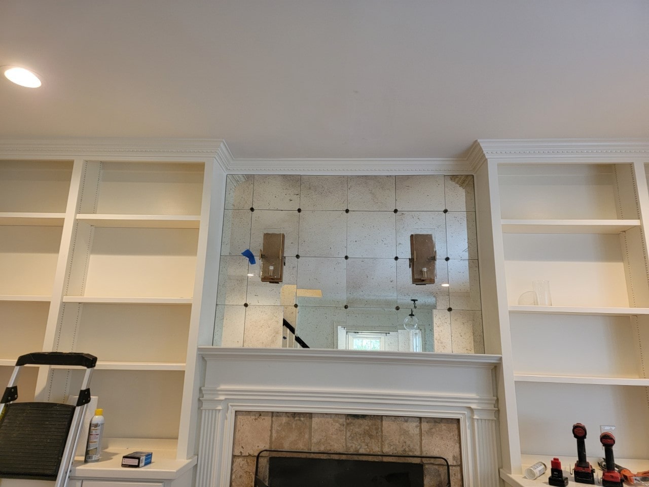 Shelves With Custom Mirrors