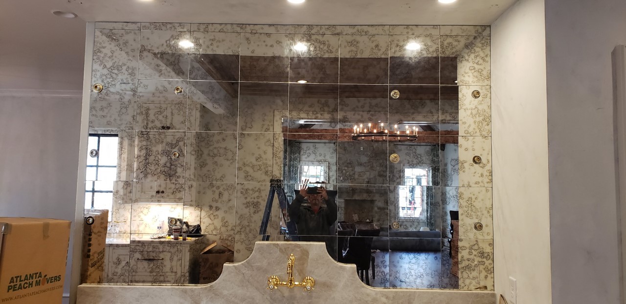 Customized Wall Mirrors Above A Sink
